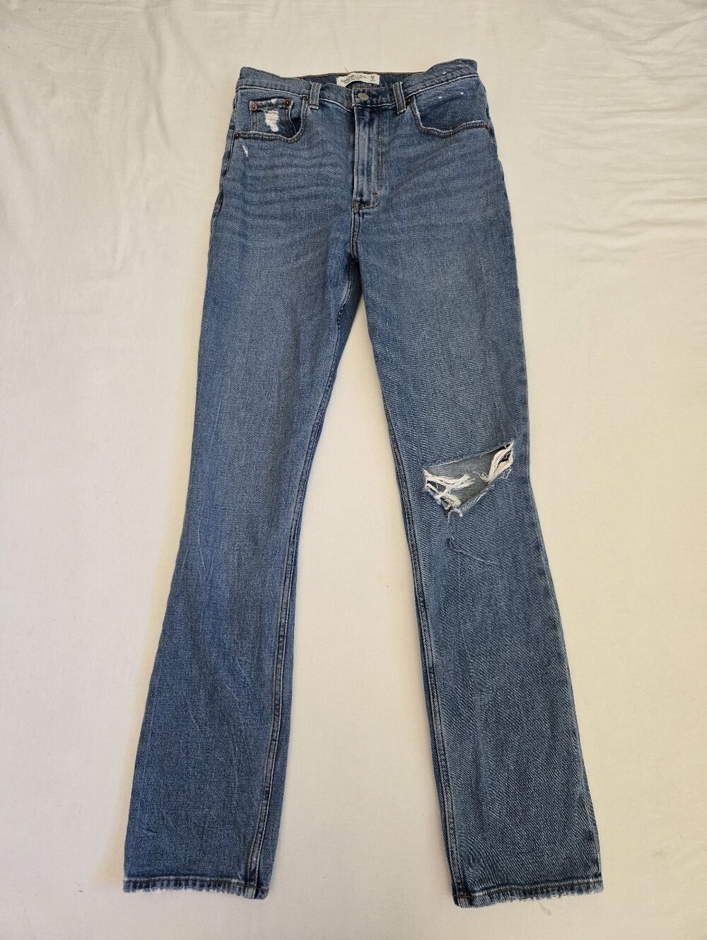 Abercrombie & Fitch The 90s Slim Straight Ultra High Rise Jeans Blue 28 6